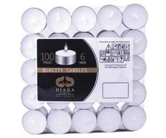 Antalis Świeczki tealight Czas palenia 6 timer 1 parafina balta 100 stk 100 stk/ps - (100 stk.)