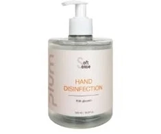 Multi Rankų dezinfekavimo gelis Plum Soft Sense 85 % etanolio 500 ml su gliceroliu, dozatoriumi, 12 vnt. x 500 ml/kartonas