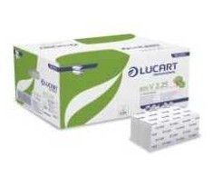 Multi Lucart Eco V formos rankšluosčių lapai 2 sluoksnių su Ecolabel ekologišku ženklu, balti, L25 x P21 x A10,5 cm, 20 pakelių x 190 vnt., 1 vnt./kartoninė dėžė