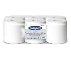 Multi Rankšluosčių ritinys Bulkysoft Ø20xH19cm L150m 2 sluoksnių Ecolabel su įvore balta (6 ritinėliai/pakuotė)