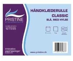 Multi Rankšluosčių ritinys Pristine Classic 1 sluoksnio Ø19xB19,6cmxL240m su šerdimi perdirbtas mėlynas, 6 ritinėliai/kartonas