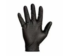 Multi Vienkartinės pirštinės Grippaz 246BK Str M nitrilinės be veliūro 0,15 mm juodos, 10 pak. x 50 vnt./dėž.