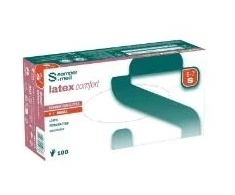Multi Vienkartinės pirštinės Sempermed Comfort dydis S lateksinės be pudros baltos AQL 1.5, 100 vnt./pakuotėje