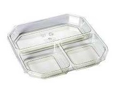 Multi Įdėklas su 3 skyreliais 280 ml, skirtas Shelfmaster Square APET, 600 vnt./kartoninėje dėžėje