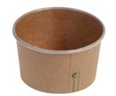 Multi Ledų puodelis 340 ml 12 oz Ø105x60 mm kraft popierius PLA rudas, 10 vnt. x 50 vnt./dėžėje