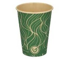 Multi Bambuko kavos puodelis Ø70xH90mm 22cl 7,5oz vienasienis žalias/rudas Verive, 25 vnt. x 100 vnt./dėžėje