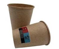 Multi Popierinis kavos puodelis Ø90xH110mm 30cl 12oz banguotas šviesiai rudas, 20 vnt. x 50 vnt. x 1 vnt./kartonas