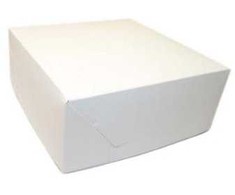 Multi Sulankstoma pyragų dėžutė 180x180x75 mm, balto popieriaus, 250 vnt./kartoninėje dėžėje