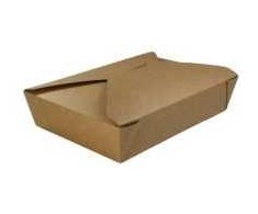 Multi Vienkartinės maisto talpyklės 1400 ml 215x155x50 su PE danga, rudos, 200 vnt./kartoninėje dėžėje