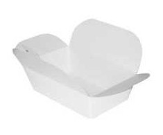 Multi Didelė kiniška dėžutė 1000 ml 100x165x65 mm kartoninė padengta PE balta, 6 vnt. x 50 vnt./dėžėje