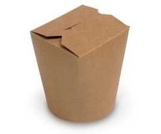 Multi Wok maisto indeliai 750 ml/26 oz biologiškai skaidūs CPLA rudi, 500 vnt./kartoninėje dėžėje