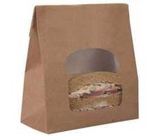 Multi Vienkartiniai maisto maišeliai 155x72x220 mm 70gr+PP su OPP/Ruda, 250 vnt./kartone