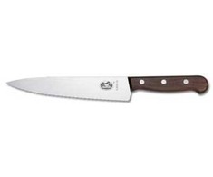Multi Victorinox šefo peilis, banguota geležtė 25 cm, raudonmedžio rankena (vnt.)