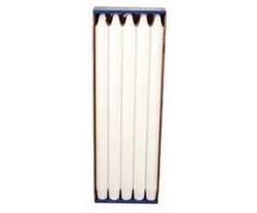Multi Stulpelinės žvakės Ø22x350mm, degimo trukmė 14 valandų, grynas stearinas, baltos, 8 pakeliai x10 vnt./kartoninėje dėžutėje