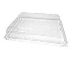 Multi Lid K 534501-1 34,5x26,5x6,4 cm mažas kvadratinis permatomas APET 45398, 140 vnt. dėžėje