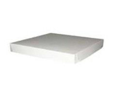 Multi Pyragų dėžutė su atlenkiamu dangčiu aukštam pagrindui/žemam viršui, modelis L350xB350xH40mm, popierius baltas, 100 vnt./kartonas