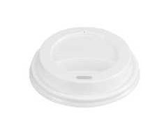 Multi Plastikiniai geriamieji dangteliai Ø80xH20 mm kavos puodeliams, balti, 50 vnt.