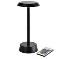 Multi LED lempa Nour Ø11.9 x H26.3 cm su nuotolinio valdymo pulteliu, juoda, 1 vnt.