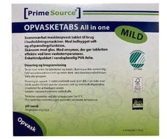 Indaplovės tabletės Prime Source Mild All-In-One 80 vnt. Swan ženklu pažymėtos, tirpios, 80 vnt./pak.