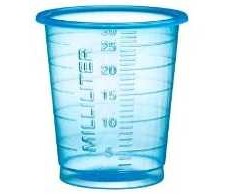 Multi Vaistų stiklinėlės 30 ml PP Eco geltonos, 100 vnt. x 90 vnt./kartonas