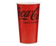 Multi Popieriniai puodeliai 80 cl Coca Cola Ø105x180 mm šaltiems gėrimams, 20 pak. x 25 vnt. x 1 vnt./dėžėje