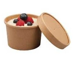 Multi Popierinis puodelis Soup-To-Go 225 ml Ø90/75x61 mm rudas, 500 vnt./kartone