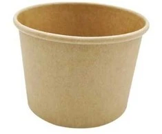 Multi Popieriniai puodeliai sriubai išsinešti, 35 cl, 12 oz, Ø96x70 mm, plastikinis pamušalas viduje, rudi - 25 vnt.