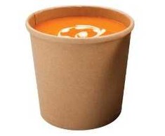 Multi Vienkartiniai popieriniai puodeliai Soup-To-Go 350 ml Ø90/73x86 mm rudi, 500 vnt./dėžėje