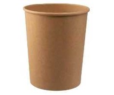 Multi Popierinė stiklinė Soup-To-Go 960 ml 32 oz Ø115x133 mm su plastiko sluoksniu viduje, ruda, 25 vnt.