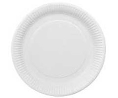 Multi Popierinės lėkštės Ø23xH1cm Baltos, 100 vnt./pak.