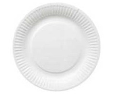 Multi Vienkartinė lėkštė Catersource Ø18cm, padengta moliu, balta, 10 pak. x 100 vnt./kartonas