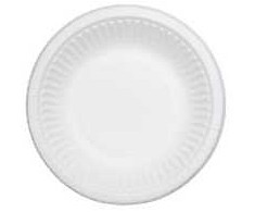 Multi Vienkartinė popierinė lėkštė Caterersource Ø19cm gili 400 ml molio danga balta (20 pak. x 50 vnt./kartonas)