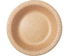 Multi Vienkartinė lėkštė apvali gili 500 ml Ø19cm padengta kraft popieriumi, ruda, 10 pakuočių x 20 vnt./kartoninėje dėžėje