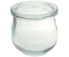 Weck Tulip patentinis stiklinis indas 370 ml Ø90x86mm be dangtelio, 36 vnt./dėžėje