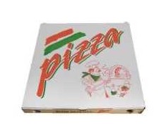 Multi Picos dėžutė 29x29x3 cm balta su užrašu Pizza Buon Appetito, 100 vnt./kartone