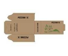 Multi Picos dėžutė TWK/242/E Calzone I27xP16xA7 cm ruda su spauda - 100 vnt./dėžėje
