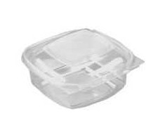 Multi SquarePac plastikinis dėklas 375 ml 130x127x52 mm su atlenkiamu dangteliu APET permatomas, 6 pakeliai x 100 vnt./kartonas