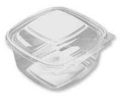 Multi Plastikinis padėklas SquarePac 500 ml 130x127x64 mm su atlenkiamu dangteliu APET permatomas (6 pakuotės x 100 vnt./kartonas)