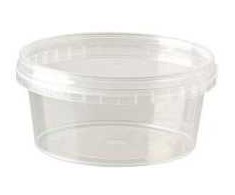 Multi Plastikiniai puodeliai 180 ml Ø92 mm apvalūs PP permatomi, 10 pak. x 20 vnt. į kartoną, 10 pak. x 20 vnt. į kartoną