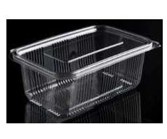 Multi Plastikinis puodelis Catersource 1000 ml 97x165x70 mm kvadratinis su atlenkiamu dangteliu RPET permatomas, 6 vnt. x 100 vnt./dėžėje
