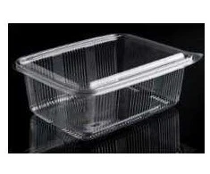 Multi Plastikinis puodelis Catersource 1750 ml, 140x195x83 mm, kvadratinis, su atlenkiamu dangteliu, RPET, skaidrus, 4 vnt. x 100 vnt./dėžutėje