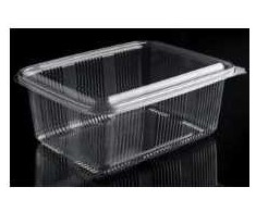 Multi Plastikinis dubenėlis Catersource 2000 ml 140x195x90 mm kvadratinis su atlenkiamu dangteliu RPET permatomas, 100 vnt./pak. (100 vnt.)