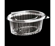 Multi Vienkartinė stiklinė Catersource 750 ml 145x190x60 mm ovali su atlenkiamu dangteliu RPET permatoma, 100 vnt.