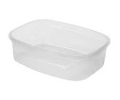 Multi Plastikinis stačiakampis puodelis 350 ml, L136 x P102 x A38 mm, PP, permatomas, 14 pak. x 50 vnt./kartonas