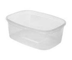 Multi Plastbæger Rektangulær 500ml L136xB102xH50mm PP Klar,50 stk/pk (uden låg)
