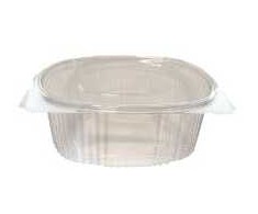 Multi Vienkartinis dubenėlis Verive 1000 ml ovalus su atlenkiamu dangteliu 184x158x66 mm RPET permatomas - 8 pakeliai x 50 vnt./dėžėje