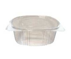 Multi Plastikinis puodelis Verive 250 ml ovalus su atlenkiamu dangteliu 133x105x43 mm RPET permatomas, 12 vnt. x 50/dėžėje