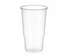 Plastikiniai puodeliai Catersource 30 cl Ø80x122 mm PP permatomi - 200 vnt./dėžėje