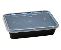 Multi Plastikinis indas makaronams 500 ml, L175xW120xH40 mm, juodas su dangteliu, skirtas mikrobangų krosnelei, 250 vnt./kartoninėje dėžėje