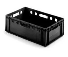 Multi Plastikinė dėžė E-2 600x400x200 mm HDPE juoda, 1 vnt.